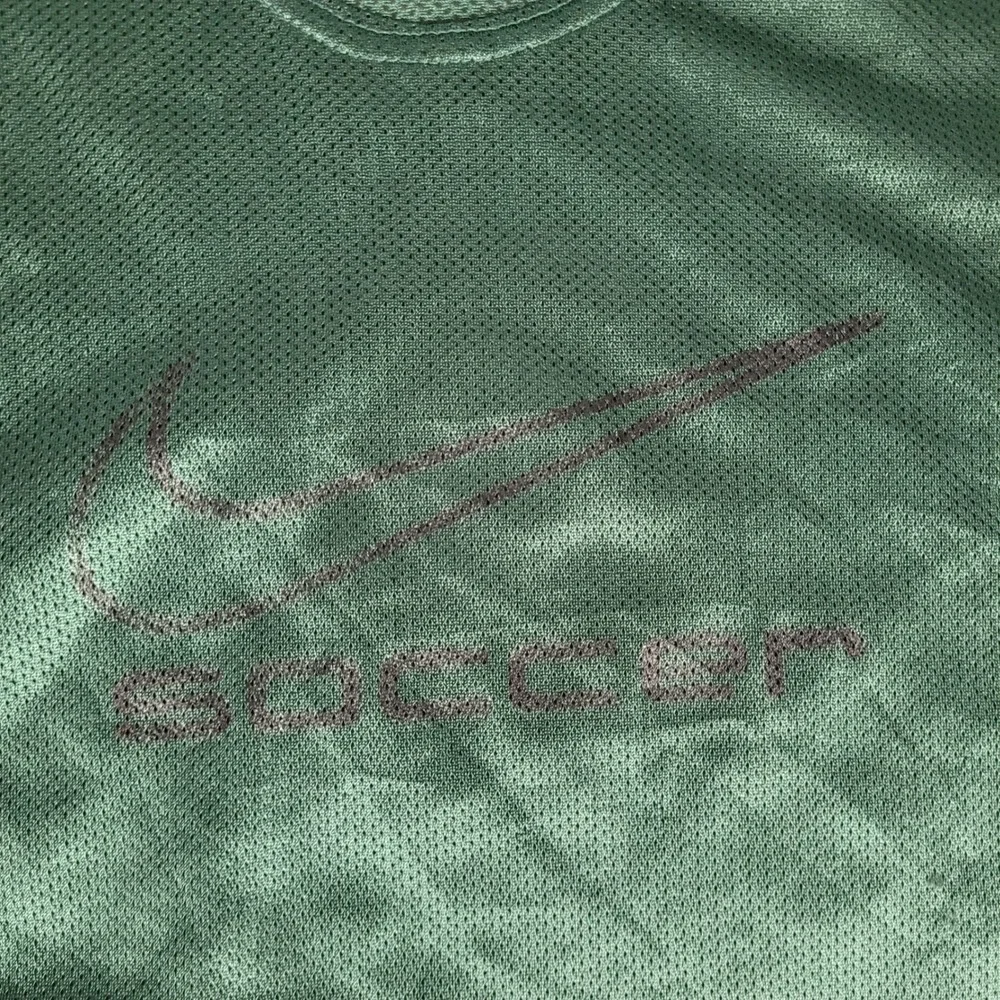 Vintage Nike Soccer Training Bib Mens OSFM Green Y2K Mesh Pinnie Polyester